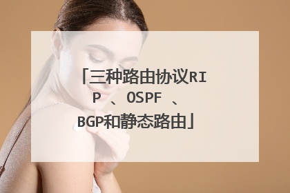 三种路由协议RIP 、OSPF 、BGP和静态路由