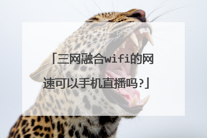 三网融合wifi的网速可以手机直播吗?