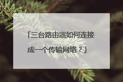 三台路由器如何连接成一个传输网络？