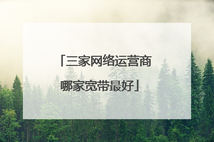 三家网络运营商哪家宽带最好