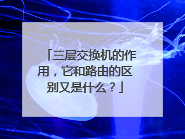 三层交换机的作用，它和路由的区别又是什么？