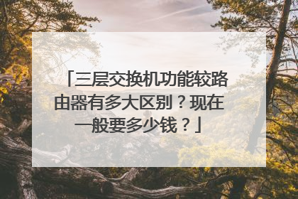 三层交换机功能较路由器有多大区别?现在一般要多少钱?