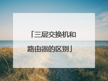 三层交换机和路由器的区别