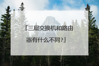 三层交换机和路由器有什么不同?