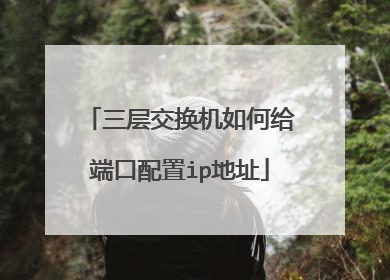 三层交换机如何给端口配置ip地址