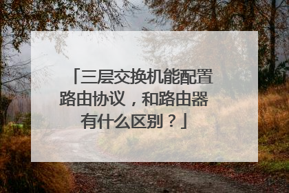 三层交换机能配置路由协议，和路由器有什么区别？
