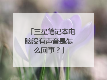 三星笔记本电脑没有声音是怎么回事？
