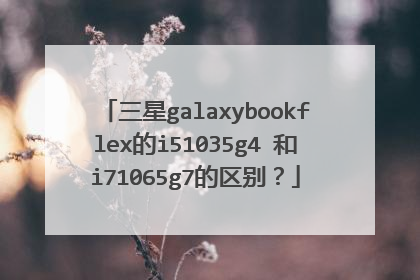 三星galaxybookflex的i51035g4 和i71065g7的区别？