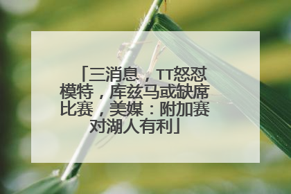 三消息,TT怒怼模特,库兹马或缺席比赛,美媒:附加赛对湖人有利