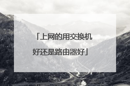上网的用交换机好还是路由器好
