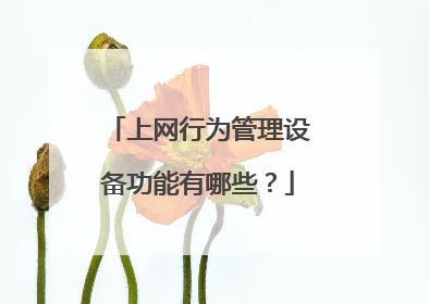 上网行为管理设备功能有哪些？