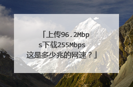 上传96.2Mbps下载255Mbps这是多少兆的网速?
