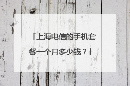 上海电信的手机套餐一个月多少钱？
