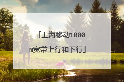 上海移动1000m宽带上行和下行