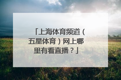 上海体育频道(五星体育)网上哪里有看直播?
