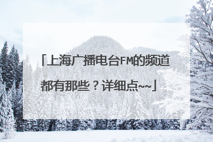 上海广播电台FM的频道都有那些？详细点~~