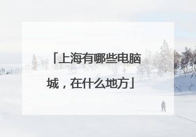上海有哪些电脑城,在什么地方