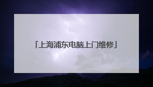 上海浦东电脑上门维修