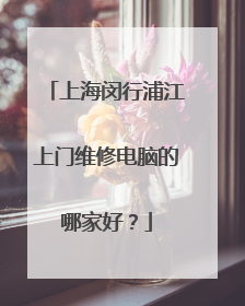 上海闵行浦江上门维修电脑的哪家好?