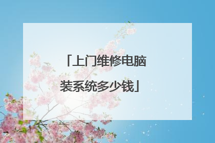 上门维修电脑装系统多少钱