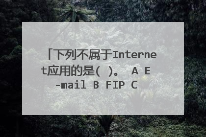 下列不属于Internet应用的是( )。 A E-mail B FIP C WWW D LAN？