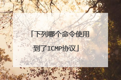 下列哪个命令使用到了ICMP协议