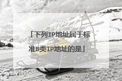 下列IP地址属于标准B类IP地址的是