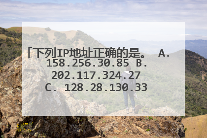 下列IP地址正确的是。 A. 158.256.30.85 B. 202.117.324.27 C. 128.28.130.338 D. 127.0.0.1