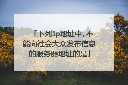 下列ip地址中,不能向社会大众发布信息的服务器地址的是