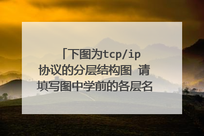 下图为tcp/ip协议的分层结构图 请填写图中学前的各层名称和各层协议名称 并说明2 3 4