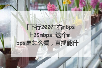 下行200左右mbps 上25mbps 这个mbps是怎么看,直播能什么码率 1080p的能什么码率。求老司机
