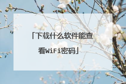 下载什么软件能查看WiFi密码