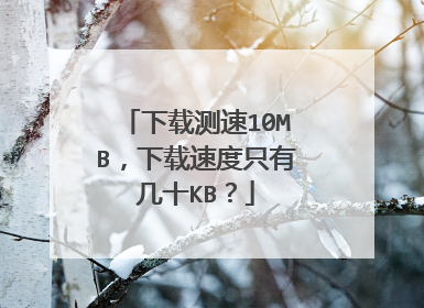 下载测速10MB,下载速度只有几十KB?