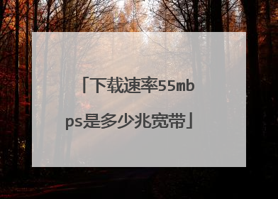 下载速率55mbps是多少兆宽带