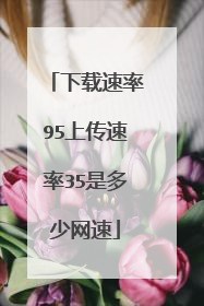 下载速率95上传速率35是多少网速