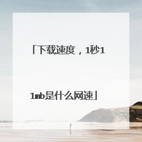 下载速度,1秒11mb是什么网速
