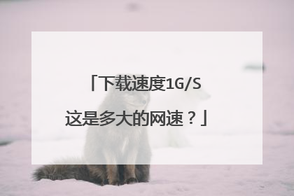 下载速度1G/S这是多大的网速?