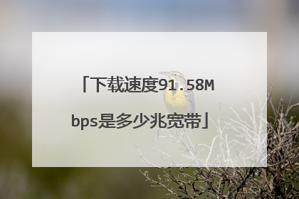 下载速度91.58Mbps是多少兆宽带