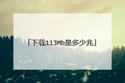 下载113Mb是多少兆