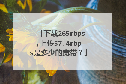 下载265mbps,上传57.4mbps是多少的宽带?