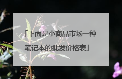 下面是小商品市场一种笔记本的批发价格表