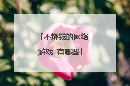 不烧钱的网络游戏 有哪些