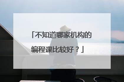 不知道哪家机构的编程课比较好?