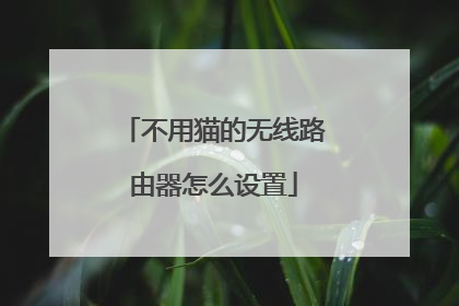 不用猫的无线路由器怎么设置