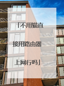 不用猫直接用路由器上网行吗