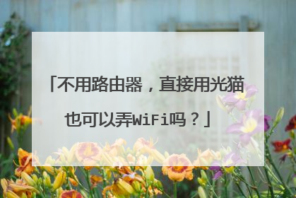 不用路由器,直接用光猫也可以弄WiFi吗?