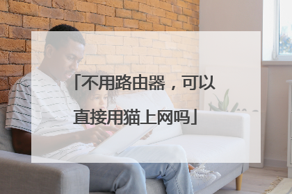 不用路由器,可以直接用猫上网吗