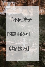 不同牌子的路由器可以桥接吗