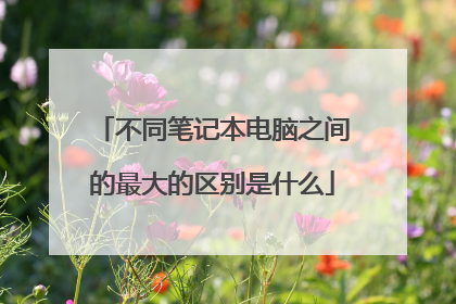 不同笔记本电脑之间的最大的区别是什么