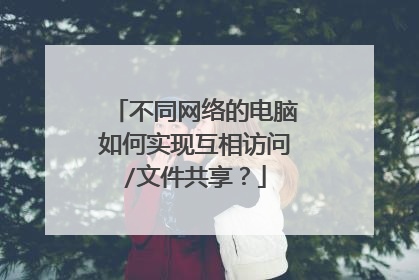 不同网络的电脑如何实现互相访问/文件共享?
